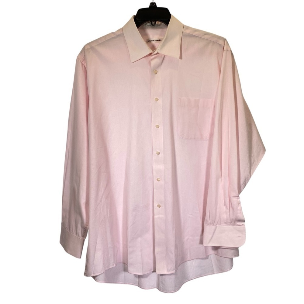 Pierre Cardin Pink Dress Shirt with Subtle Texture